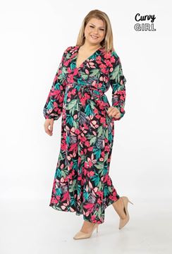 Picture of CURVY GIRL DRESS IN FLORAL PRINT
